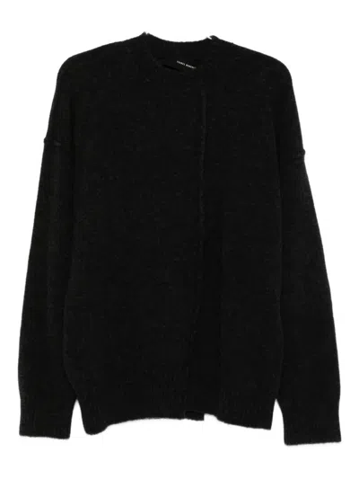 Isabel Benenato Asymmetric-seam Wool Sweater In Black