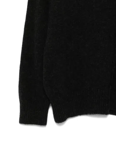 Isabel Benenato Asymmetric-seam Wool Sweater In Black