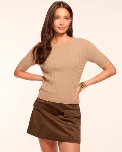 Ramy Brook Elliot Cashmere Sweater In Oatmeal In Brown