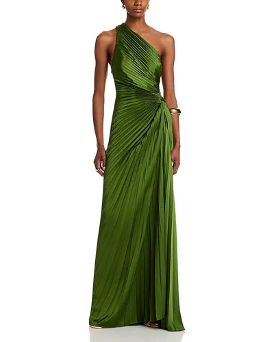 A.l.c A. L.c. Lara Pleated One Shoulder Gown In Green