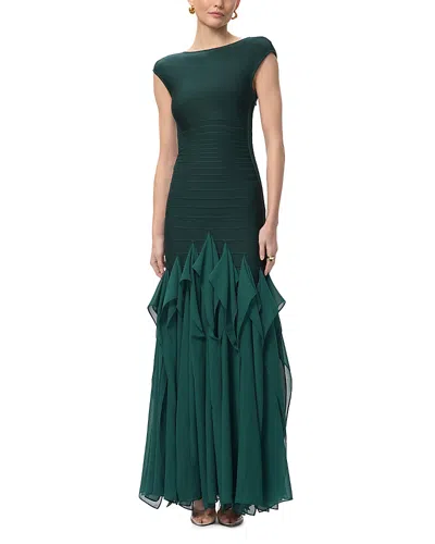 Herve Leger The Mya Gown In Green