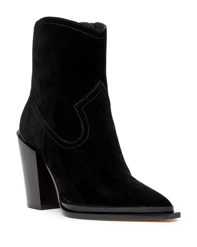 Paige Posey Block Heel Bootie In Black