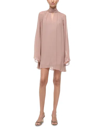 Staud Esther Mini Dress In Taupe In Pink