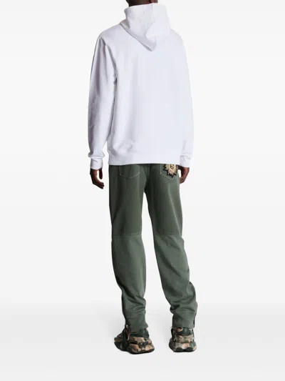 Balmain Signature Hoodie Adjustable Drawstring In White