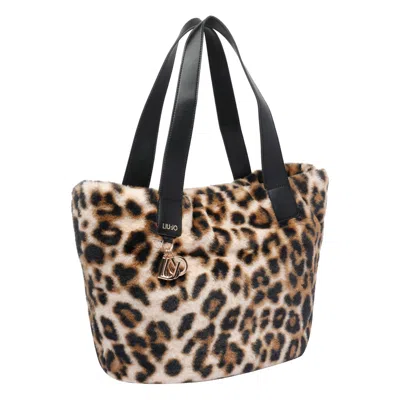 Liu •jo Leopard Print Faux Fur Shoulder Bag In Animal Print