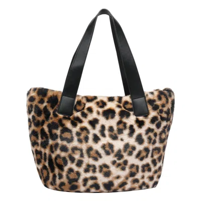 Liu •jo Leopard Print Faux Fur Shoulder Bag In Animal Print