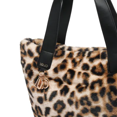 Liu •jo Leopard Print Faux Fur Shoulder Bag In Animal Print