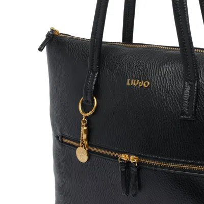 Liu •jo Chic Shoulder Bag Double Straps In Black