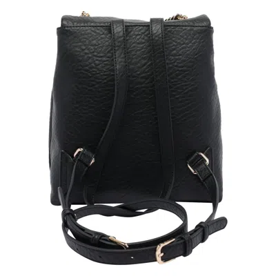 Liu •jo Textured Backpack With Chain Handle And Straps In Black