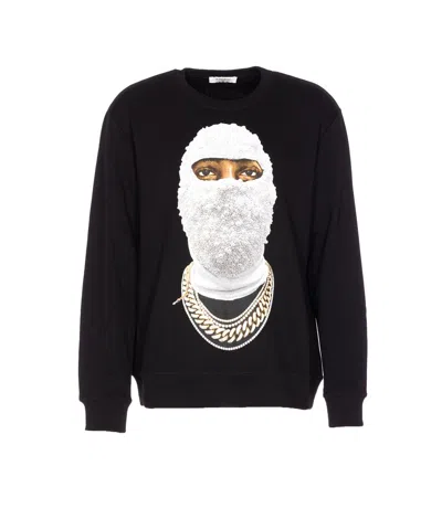 Ih Nom Uh Nit Graphic Print Crewneck Sweater With Long Sleeves In Black