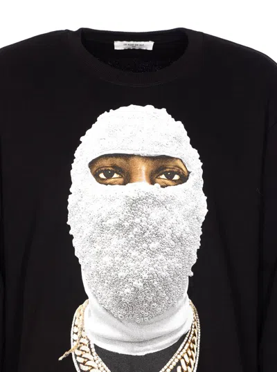 Ih Nom Uh Nit Graphic Print Crewneck Sweater With Long Sleeves In Black