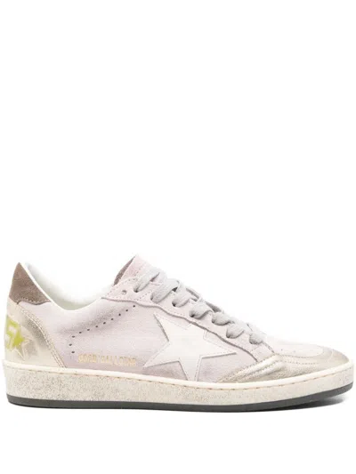 Golden Goose Ballstar Suede Upper Toe Tongue Heel And Spur Leather Star Sneakers Multicolor In Neutral