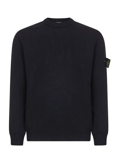 Stone Island Men's Diagonal Fleece Sweatshirt In Blue