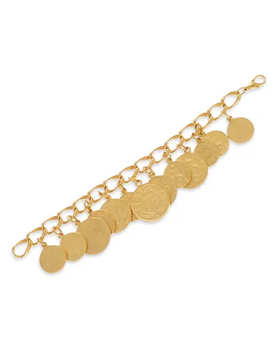 Ben-amun Coin Charm Bracelet In Gold