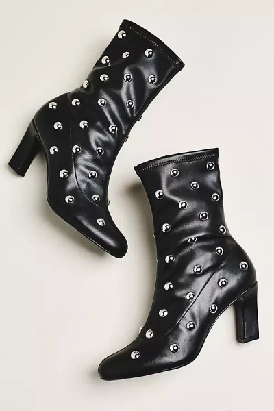 Maeve Stud Stretch Boots In Black