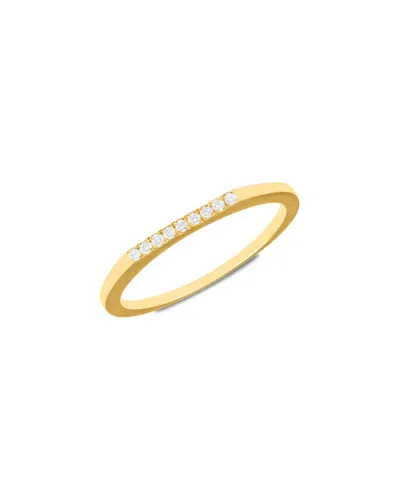 Maxcolor 14k Yellow Gold Lab Grown Diamond Bar Ring In Gold
