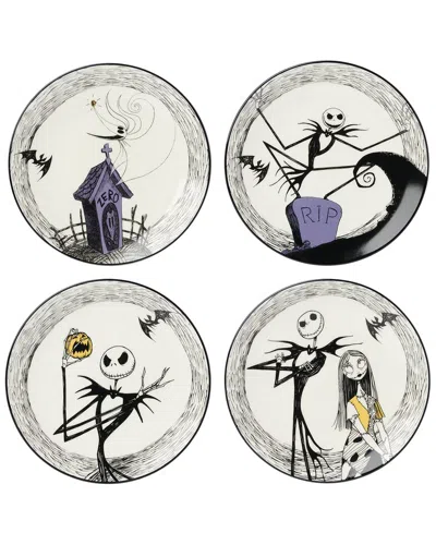 Lenox Set Of 4 Nightmare Before Christmas Accent Plates In Multi