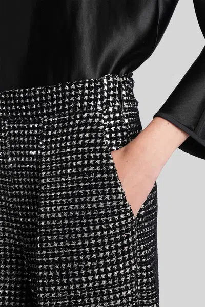Giorgio Armani Metallic Polyester Pants In Black