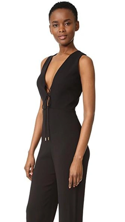 Shop Cushnie Et Ochs Lace Up Jumpsuit In Black