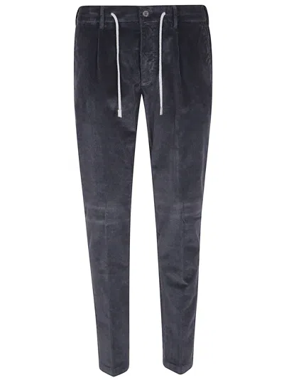 Eleventy Trousers With Drawstring Waist And Pockets In Blue