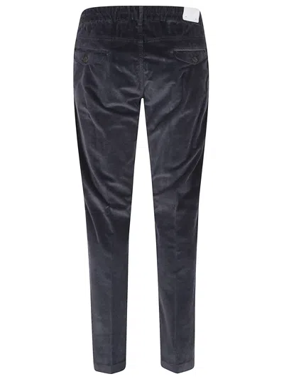 Eleventy Trousers With Drawstring Waist And Pockets In Blue