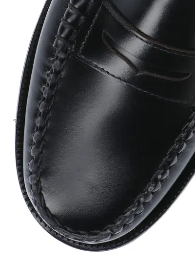 Sebago Black Leather Loafers In Nero Nero