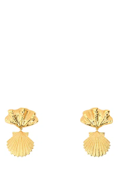Chloé Women Golden Shells Drop Earrings In Gold