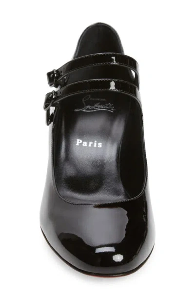 Christian Louboutin Woman Pumps Black Size 7 Leather In Animal Print