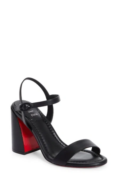 Christian Louboutin Miss Jane Nappa Leather Heeled Sandals 85 In Black