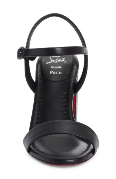 Christian Louboutin Miss Jane Nappa Leather Heeled Sandals 85 In Black