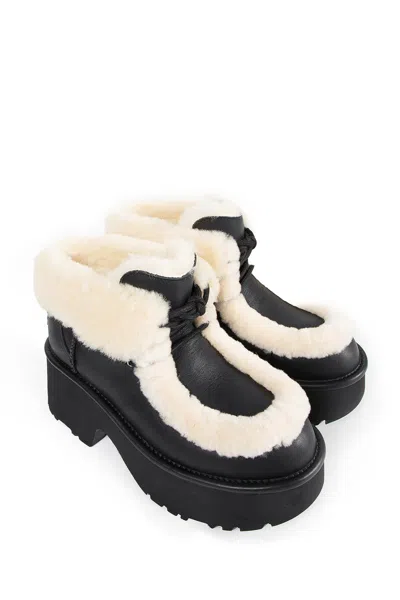 Ugg Classic Esmee Leather Lace Up Boot In Black