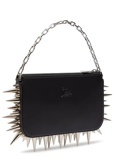 Christian Louboutin Loubila Studded Leather Shoulder Bag In Black