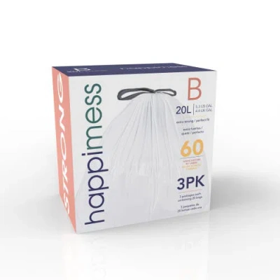 Happimess Drawstring Unscented Trash Can Liner In Multi