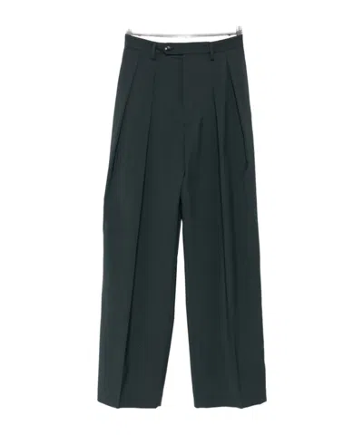Barena Venezia Pleated-front Trousers In Green