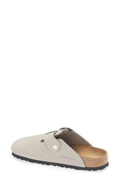 Birkenstock Boston Big Buckle Clogs In White