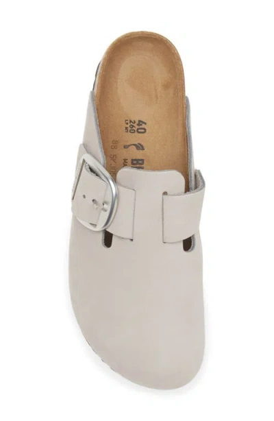 Birkenstock Boston Big Buckle Clogs In White