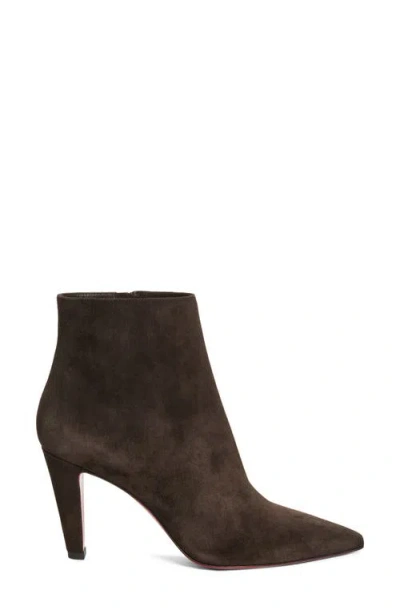 Christian Louboutin Vibella Pointed Toe Bootie In Brown