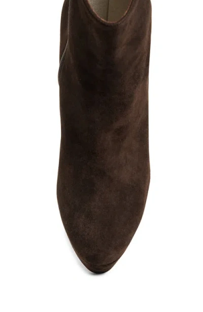 Christian Louboutin Loo 130 Suede Bootie In Brown