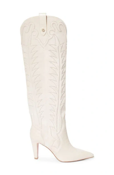 Christian Louboutin Santia Pointed Toe Western Boot In White