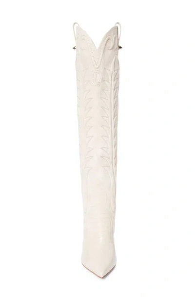 Christian Louboutin Santia Pointed Toe Western Boot In White
