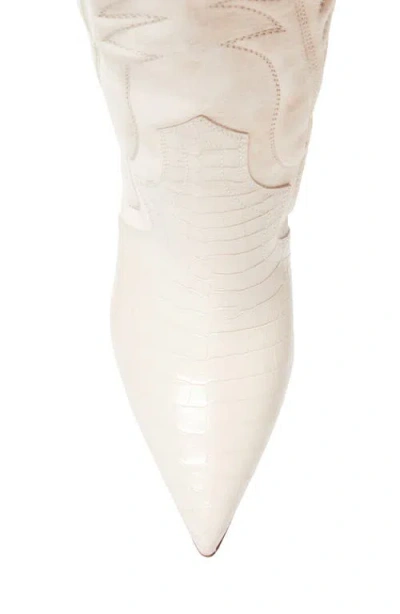 Christian Louboutin Santia Pointed Toe Western Boot In White