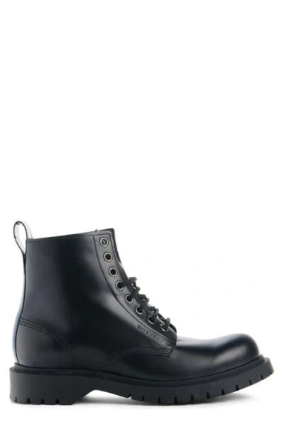 Givenchy Chunky Sole Leather Ankle Boots With Pull Tab In Black
