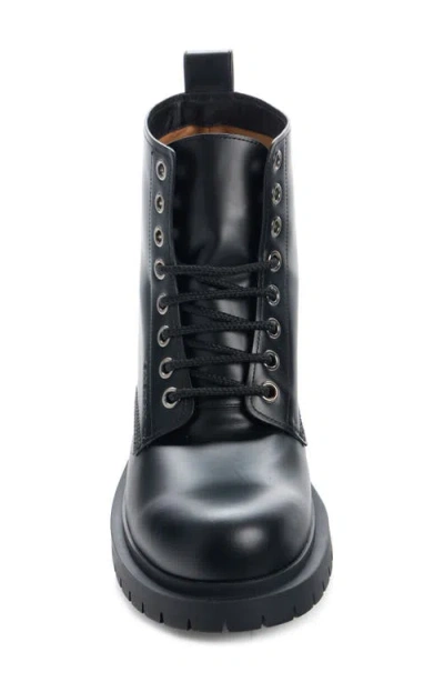 Givenchy Chunky Sole Leather Ankle Boots With Pull Tab In Black