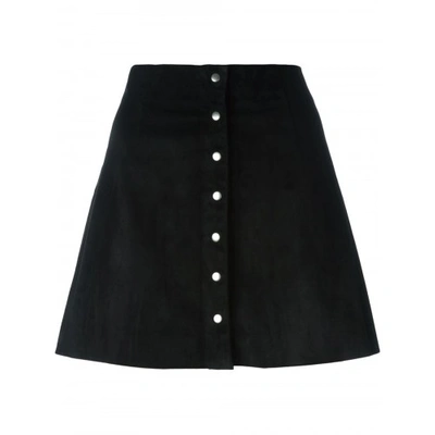 Alexander Wang T A-line Buttoned Skirt In Black