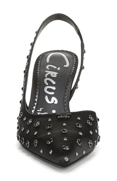 Circus Ny By Sam Edelman Women's Tallie Rhinestone Pointed-toe Asymmetrical Pumps In Black