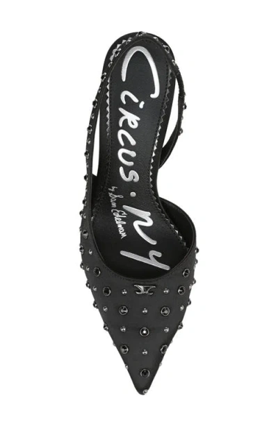 Circus Ny By Sam Edelman Women's Tallie Rhinestone Pointed-toe Asymmetrical Pumps In Black