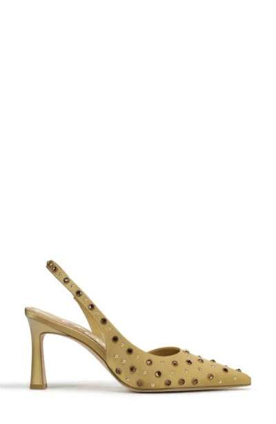Circus Ny By Sam Edelman Women's Tallie Rhinestone Pointed-toe Asymmetrical Pumps In Yellow