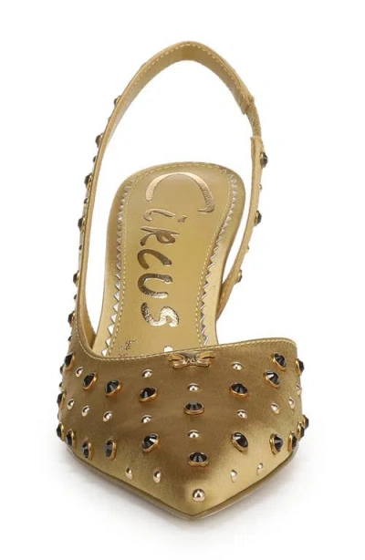 Circus Ny By Sam Edelman Women's Tallie Rhinestone Pointed-toe Asymmetrical Pumps In Yellow