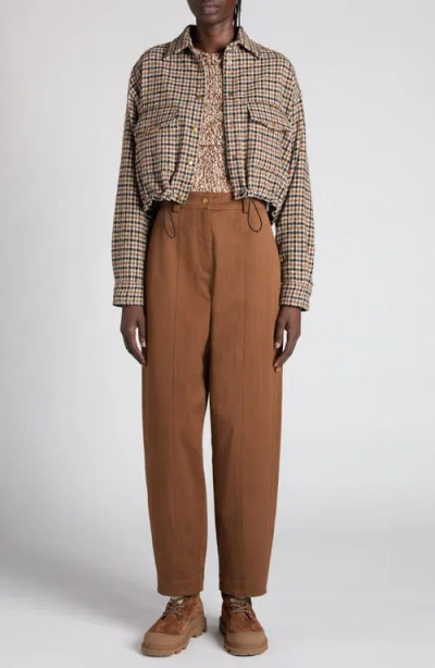 Moncler Houndstooth Wool Blend Blouson Jacket In Multi