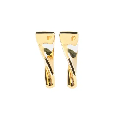 Jacquemus Curved Design Earrings For Modern Style In Gold